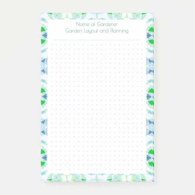 Post-it® Plan de disposition du jardin de la grille de poin (Devant)