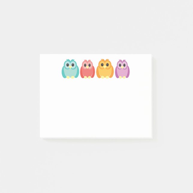 Post-it® Plan de note de hibou (Devant)