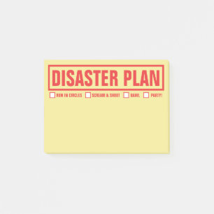 Post-it® Plan" drôle 4" "de catastrophe x3 "