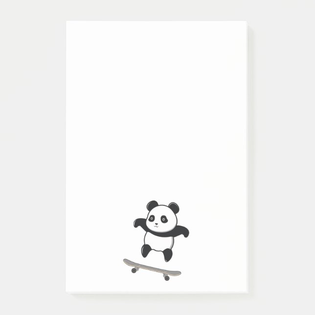 Post-it® Planche à roulettes bébé panda (Devant)