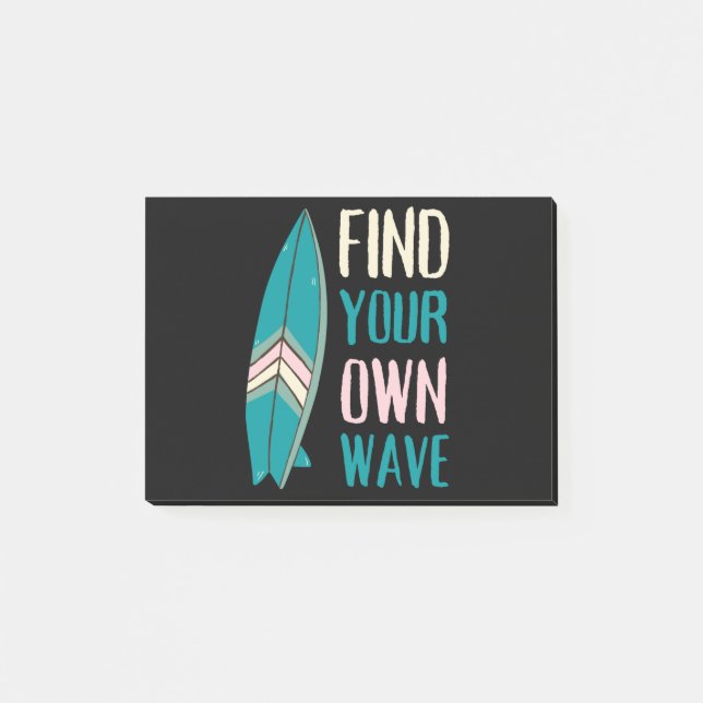 Post-it® Planche de surf Trouvez votre propre vague de surf (Devant)