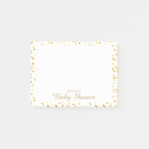 Post-it® Planificateur de Baby shower de coeur doré personn