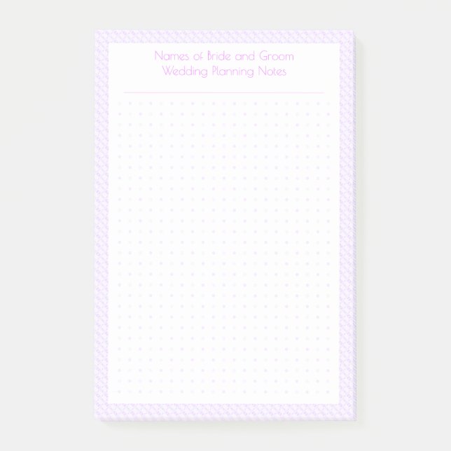 Post-it® Planificateur de mariage personnalisé avec points  (Devant)
