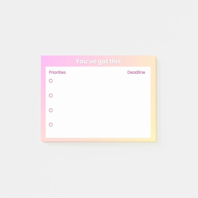 Post-it® Planificateur de notes adhésives – Disposition des (Devant)