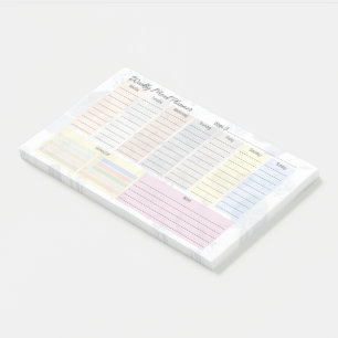 Post-it® Planificateur de repas hebdomadaire coloré