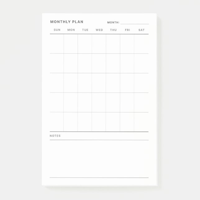 Post-it® Planificateur de vie mensuel (Devant)