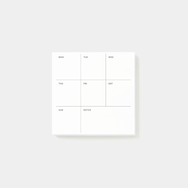 Post-it® Planificateur d'études hebdomadaire (Devant)