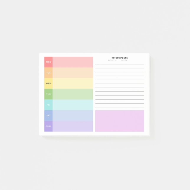 Post-it® Planificateur d'études hebdomadaire (Devant)