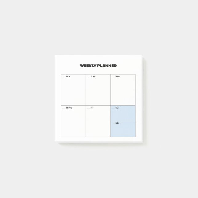 Post-it® Planificateur d'études hebdomadaire (Devant)