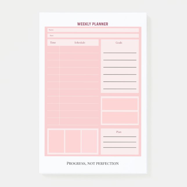 Post-it® Planificateur hebdomadaire (Devant)