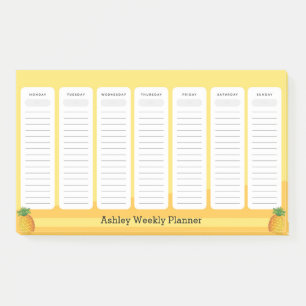 Post-it® Planificateur hebdomadaire de style ananas