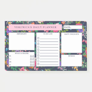 Post-it® Planificateur quotidien de motif floral assez