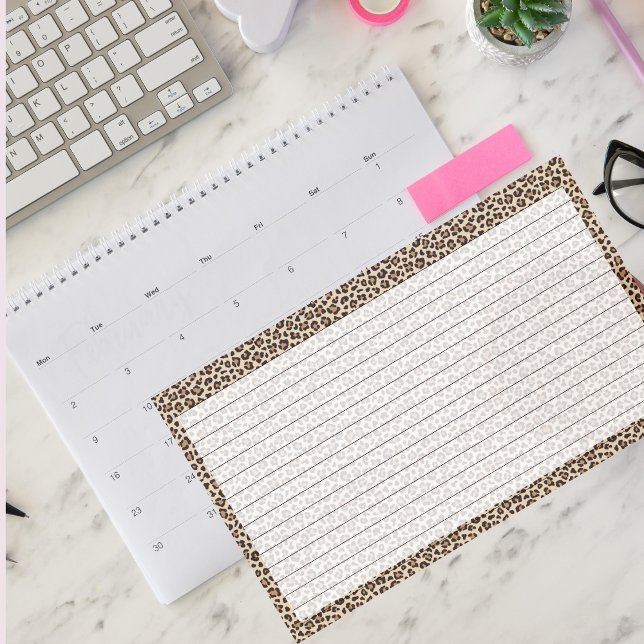 Post-it® Planifiez avec moi | Élégant Empreinte de léopard  (Créateur téléchargé)