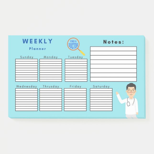 POST-IT® PLANNER HEBDOMADAIRE (Devant)