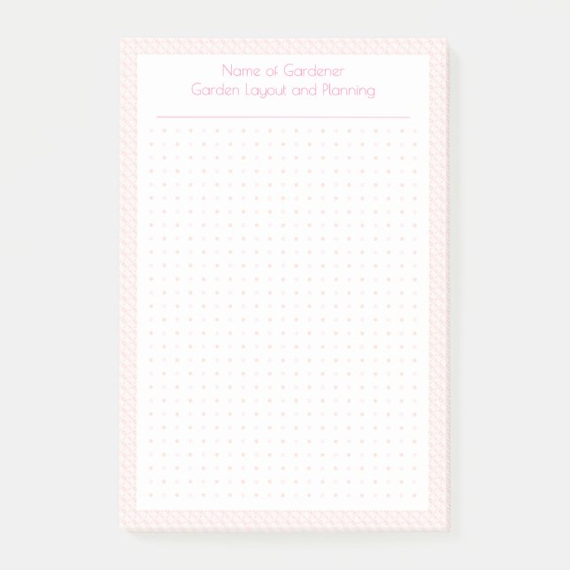 Post-it® Planneur de disposition du jardin Pastel Pink pers (Devant)
