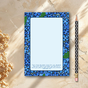 Post-it® Plans Bleus Floraux Que J'ai Pour Vous Écriture