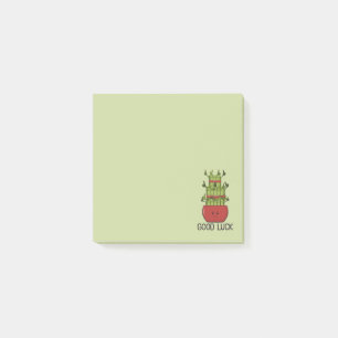 Post-it® Plante de bambou chanceux avec un message