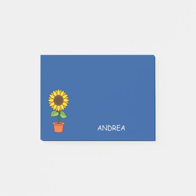 Post-it® Plante de tournesol dans un pot Personnaliser (Devant)
