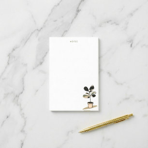 Post-it® Plante en caoutchouc minimaliste d'esquisse