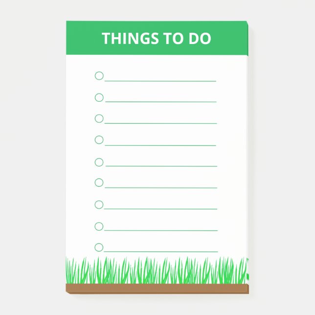 Post-it® Plantes D'Herbe Personnalisé Les Choses À Faire (Devant)