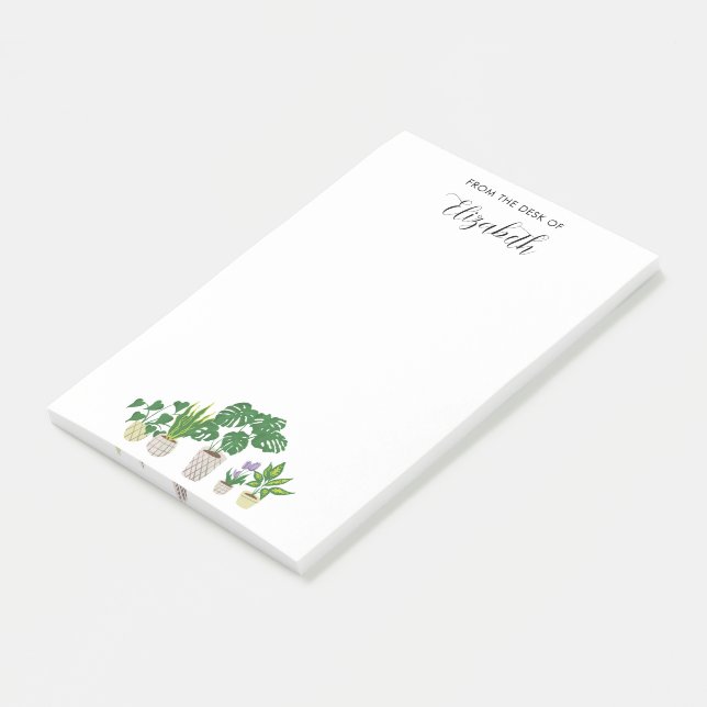 Post-it® Plantes en pot avec nom personnalisé Monstera Scri (Incliné)