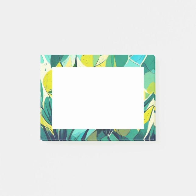 Post-it® Plantes succulents en vert et jaune (Devant)