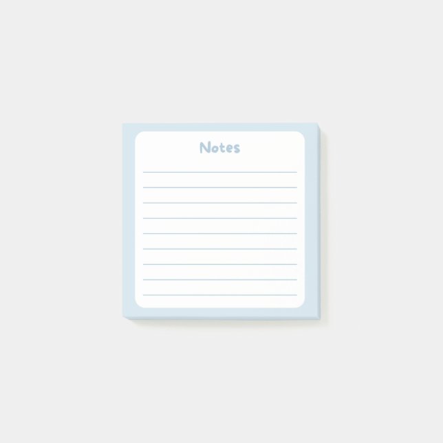Post-it® Plaque à notes bleu clair (Devant)