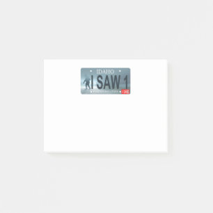 Post-it® Plaque de licence Idaho "I Saw 1" Sasquatch