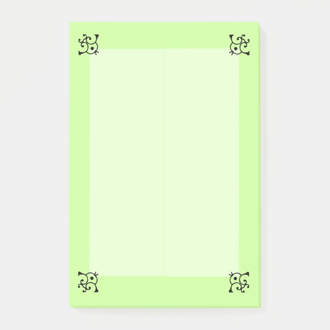 Post-it® Plaque de note - Coins bouclés (long) (Devant)