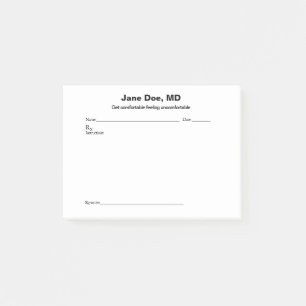 Post-it® Plaque de prescription de plaisanterie