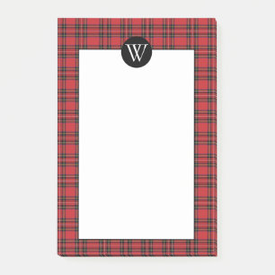 Post-it® Plaqué rouge classique avec Monogram Post-It Notes
