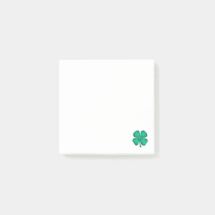Post-it® Plaquettes à notes blanches Lucky 4 Leaf Irish Clo