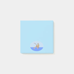 Post-it® Plaquettes de notes bleu pêcheur