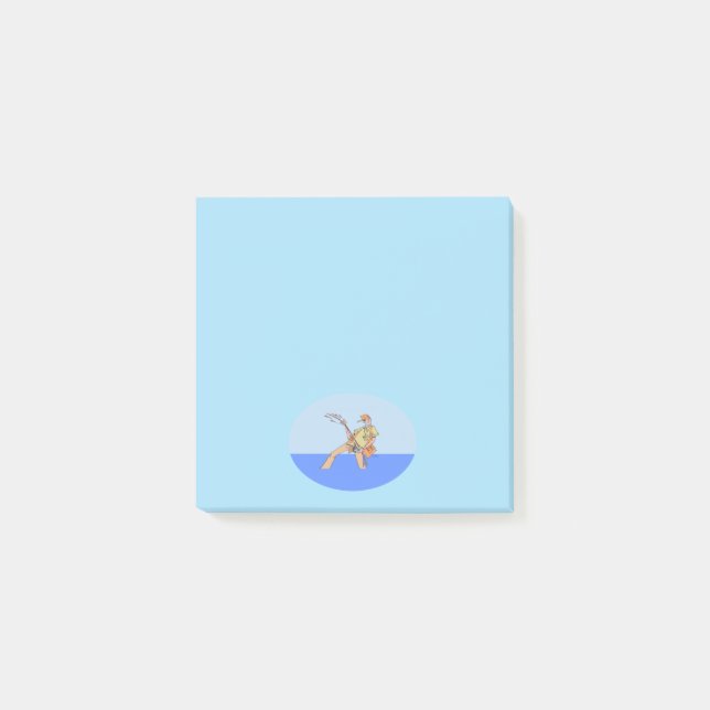 Post-it® Plaquettes de notes bleu pêcheur (Devant)