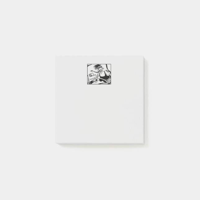 Post-it® Plaquettes de notes grises de motards (Devant)