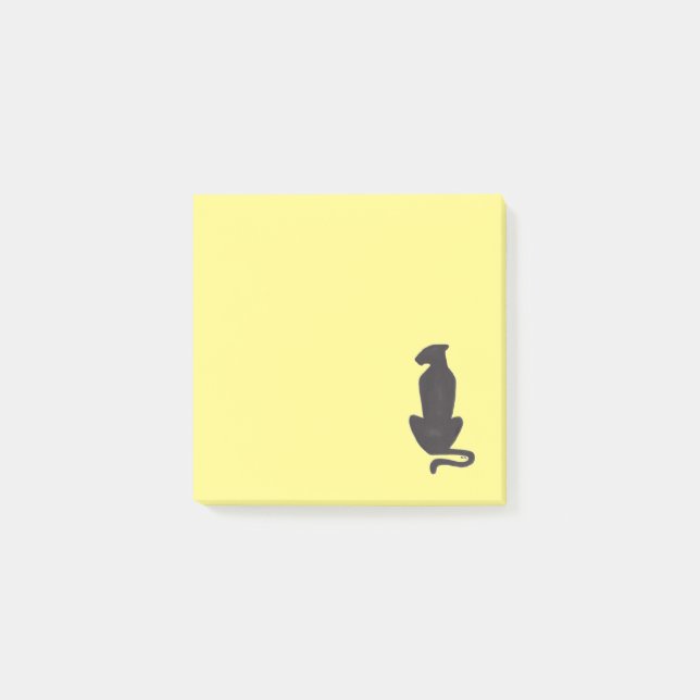 Post-it® Plaquettes de notes jaunes en silhouette de chat n (Devant)