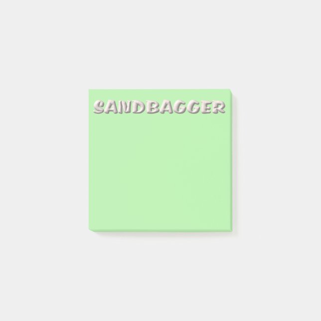 Post-it® Plaquettes de notes vertes Sandbagger (Devant)
