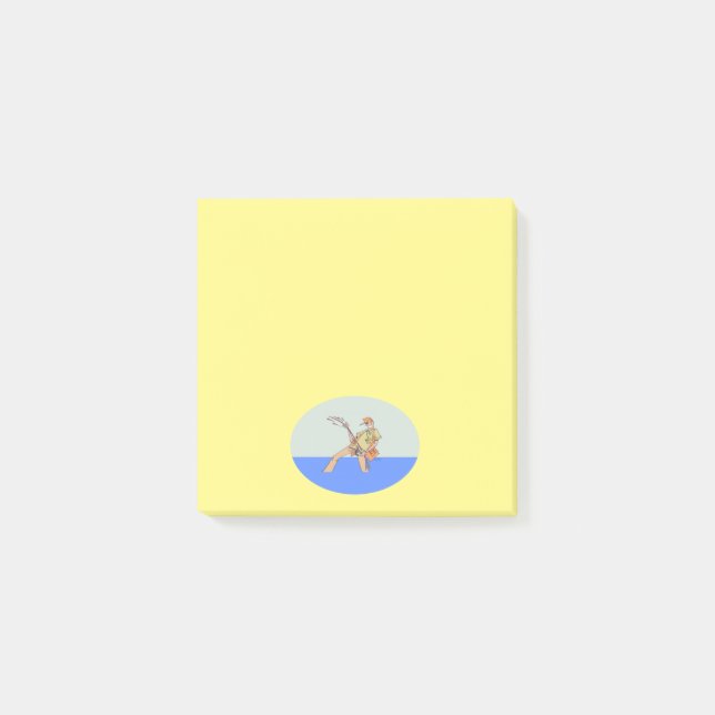 Post-it® Plaquettes jaunes pêcheurs (Devant)