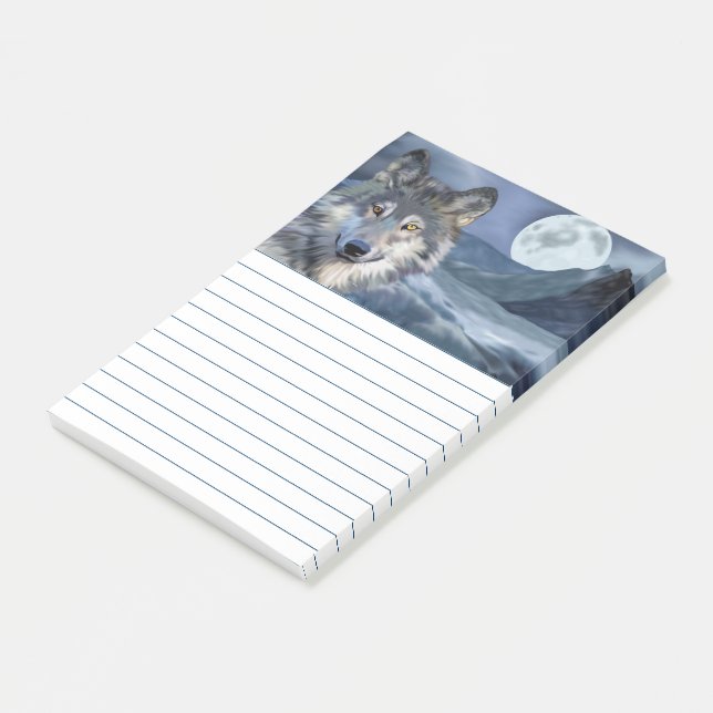 Post-it® Pleine Lune Loup d'Hiver (Incliné)