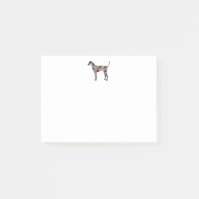 Post-it® Plott Hound Geometric Pattern Silhouette Plaid (Devant)