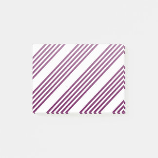 Post-it® Plum et blanc cinq bandes motif