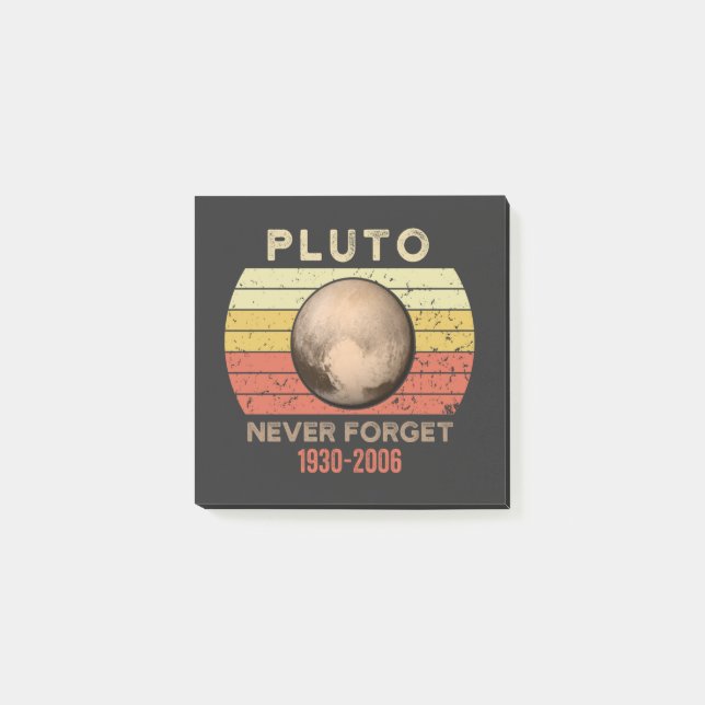 Post-it® pluto jamais oublier, eris, lune, astronomie, astr (Devant)