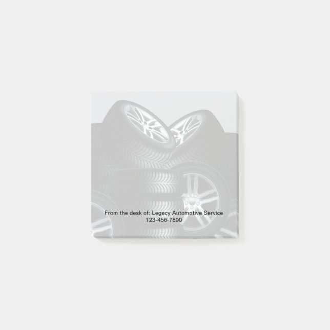 Post-it® Pneu de pneus à thème de l'automobile - Notepads (Devant)