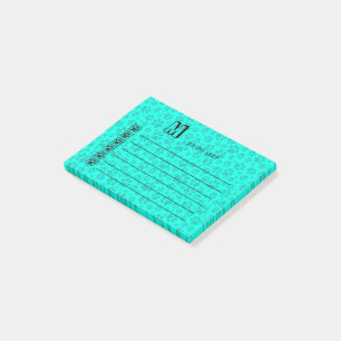 Post-it® Poches de chien noir et blanc Pointe Polka sur cya