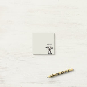 Post-it® Podenco et Galgo dessin noir et blanc et gris