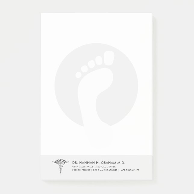 Post-it® Podiatre | Docteur de pieds personnalisable Lined  (Devant)