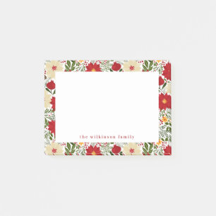 Post-it® Poinsettia Noël Floral Personnalisé Post Son
