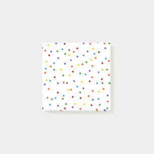 Post-it® Point de Polka Confetti Arc-en-ciel