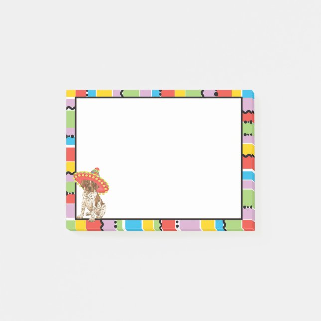 Post-it® Pointeur Fiesta allemand à courte longueur (Devant)