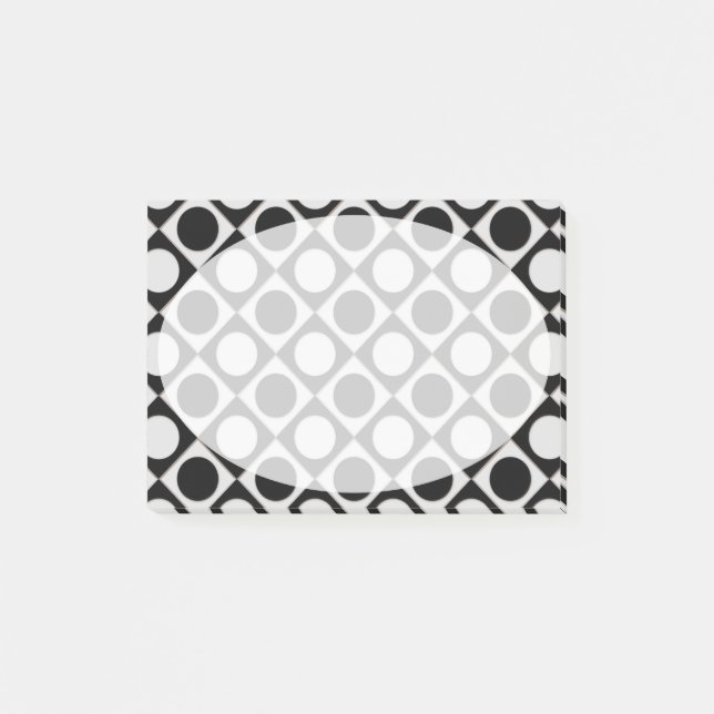 Post-it® Points & Carrés / noir blanc + vos idées (Devant)